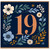 19th Birthday Card, Floral Number 19 Birthday Card