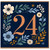 24th Birthday Card, Floral Number 24 Birthday Card