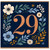29th Birthday Card, Floral Number 29 Celebration Card