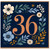36th Birthday Card, Floral Wreath Design