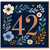 42nd Birthday Card, Floral Number 42 Card