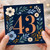 43rd Birthday Card, Floral Number 43 Card