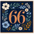 66th Birthday Card, Floral Milestone Birthday Card