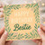 Bestie Birthday Card - Happy Birthday Best Friend Card - Botanical Floral Design - Cute Square Greeting with Envelope for BFF, Best Mate