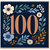100th Birthday Card, Floral Milestone Birthday Card