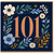 101st Birthday Card, Floral Number 101 Birthday Card