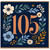 105th Birthday Card, Floral Botanical Design