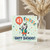 43rd Birthday Card, Zebra Balloon Fantastic Happy Birthday Card
