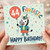 44th Birthday Card, Fantastic Happy Birthday Zebra Balloon Design