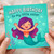 Mermaid Birthday Card for Little Sister - Cute Underwater Kids Design, Happy Birthday Sister Greeting Card for Girls, Under the Sea Theme, Includes Envelope