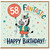 58th Birthday Card, Fantastic Happy Birthday Zebra Card