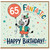 65th Birthday Card, Fantastic Happy Birthday Zebra Card