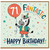 71st Birthday Card, Funny Zebra Birthday Card, Happy Birthday Card