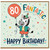80th Birthday Card, Fantastic Happy Birthday Zebra Design