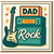 Dad You Rock Birthday or Father’s Day Card - Guitar Amp and Electric Guitar - Funny Cute Card for Dad from Son or Daughter, Music Lover