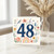 48th Birthday Card, Floral Watercolour Design with Birds, Bees, Butterflies and Rainbow
