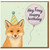 Hey Foxy Happy Birthday Card - Cute Fox with Party Hat and Balloon - Funny Animal Birthday Card for Adults and Kids