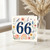 66th Birthday Card, Floral Watercolour Number 66 Greeting Card