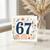 67th Birthday Card, Floral Number 67 Card with Bird, Butterflies and Rainbow