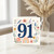 91st Birthday Card, Floral Number 91 Card