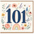 101st Birthday Card, Floral Bird and Butterfly Age 101 Card