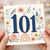 101st Birthday Card, Floral Bird and Butterfly Age 101 Card