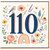 110th Birthday Card, Floral Watercolour Design