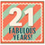 21st Birthday Card, Fabulous Years Retro Style