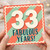 33rd Birthday Card, Fabulous Years Card