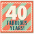 40th Birthday Card, 40 Fabulous Years Retro Style