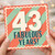 43rd Birthday Card, 43 Fabulous Years Card