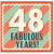 48th Birthday Card, 48 Fabulous Years Retro Style Card