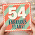 54th Birthday Card, Fabulous Years Retro Birthday Card