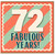 72nd Birthday Card, Fabulous Years Retro Style Card