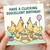 Funny Chicken Birthday Card - Have a Clucking Eggcellent Birthday - Cute Chicks Party Illustration, Pun Humour Greeting for Him, Her, Kids, Friends