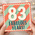 83rd Birthday Card, Fabulous Years, Vintage Style Age 83 Birthday Card
