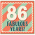 86th Birthday Card, Fabulous Years Card