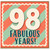 98th Birthday Card, Fabulous Years Retro Number Card