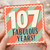 107th Birthday Card, Fabulous Years Card