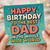 Best Dad Birthday Card - Happy Birthday To The Best Dad In The Whole Wide World - Colourful Typographic Design - Father Daddy Card from Son or Daughter