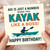 Funny Kayaking Birthday Card - Age Is Just a Number When You Kayak Like a Boss - Paddler Canoe/Kayak Humour Card for Men, Women & Friends