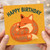 Cute Fox Birthday Card - Happy Birthday - Sleeping Fox Illustration with Floral Details - Woodland Animal Lover Greeting Card for Adults or Children