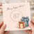 87th Birthday Card, Many Happy Returns, Elegant Gift Box Design