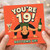 19th Birthday Card, Funny Bottoms Up Card
