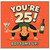 25th Birthday Card, You’re 25 Bottoms Up Funny Yoga Birthday Card