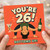 26th Birthday Card, Funny Birthday Card for Her, Bottoms Up Design