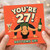27th Birthday Card, Funny Yoga Cocktail Birthday Card