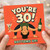 30th Birthday Card, Funny Bottoms Up Aged To Perfection