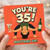 35th Birthday Card, Funny Yoga Bottoms Up Design