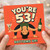 53rd Birthday Card, Funny Birthday Card for Her, Bottoms Up Design